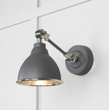 Click Here To Enlarge This Photo Of 49718SBL From the Anvil Hammered Nickel Brindley Wall Light in Bluff