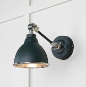 49718SDI From the Anvil Hammered Nickel Brindley Wall Light in Dingle