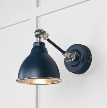 Click Here To Enlarge This Photo Of 49718SDU From the Anvil Hammered Nickel Brindley Wall Light in Dusk