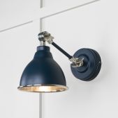 49718SDU From the Anvil Hammered Nickel Brindley Wall Light in Dusk