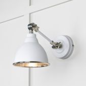49718SF From the Anvil Hammered Nickel Brindley Wall Light in Flock