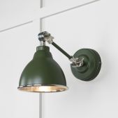 49718SH From the Anvil Hammered Nickel Brindley Wall Light in Heath