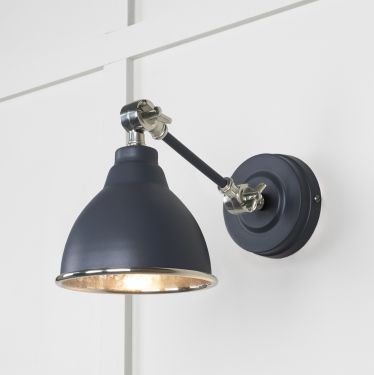 Click Here To Enlarge This Photo Of 49718SSL From the Anvil Hammered Nickel Brindley Wall Light in Slate