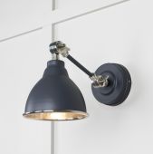 49718SSL From the Anvil Hammered Nickel Brindley Wall Light in Slate