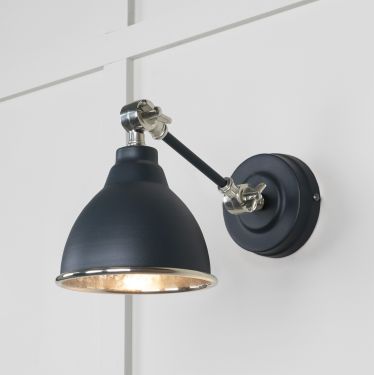 Click Here To Enlarge This Photo Of 49718SSO From the Anvil Hammered Nickel Brindley Wall Light in Soot