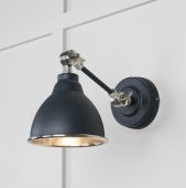 49718SSO From the Anvil Hammered Nickel Brindley Wall Light in Soot