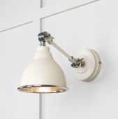 49718STE From the Anvil Hammered Nickel Brindley Wall Light in Teasel