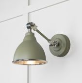 49718STU From the Anvil Hammered Nickel Brindley Wall Light in Tump