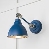 49718SU From the Anvil Hammered Nickel Brindley Wall Light in Upstream