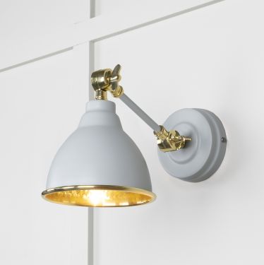 Click Here To Enlarge This Photo Of 49719SBI From the Anvil Hammered Brass Brindley Wall Light in Birch