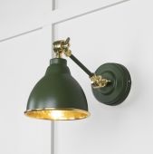 49719SH From the Anvil Hammered Brass Brindley Wall Light in Heath