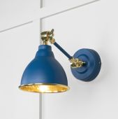 49719SU From the Anvil Hammered Brass Brindley Wall Light in Upstream