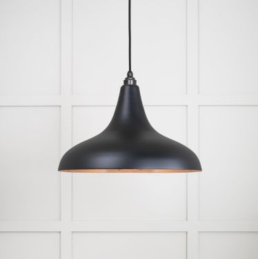Click Here To Enlarge This Photo Of 49720SEB From the Anvil Smooth Copper Frankley Pendant in Elan Black