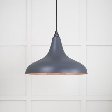 Click Here To Enlarge This Photo Of 49720SSL From the Anvil Smooth Copper Frankley Pendant in Slate