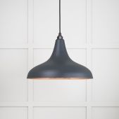 49720SSO From the Anvil Smooth Copper Frankley Pendant in Soot