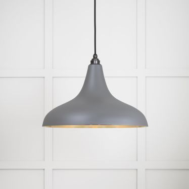 Click Here To Enlarge This Photo Of 49722SBL From the Anvil Smooth Brass Frankley Pendant in Bluff