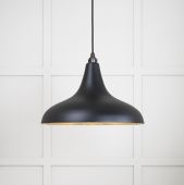 49722SEB From the Anvil Smooth Brass Frankley Pendant in Elan Black