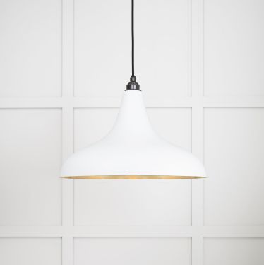 Click Here To Enlarge This Photo Of 49722SF From the Anvil Smooth Brass Frankley Pendant in Flock