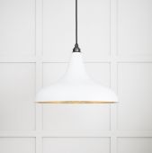 49722SF From the Anvil Smooth Brass Frankley Pendant in Flock