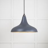 49722SSL From the Anvil Smooth Brass Frankley Pendant in Slate