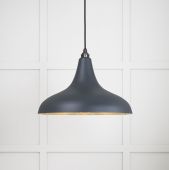 49722SSO From the Anvil Smooth Brass Frankley Pendant in Soot