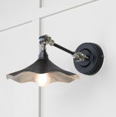 49724SEB From the Anvil Smooth Nickel Flora Wall Light in Elan Black
