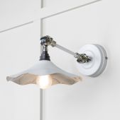 49724SF From the Anvil Smooth Nickel Flora Wall Light in Flock