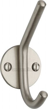 Click Here To Enlarge This Photo Of V1065-SN Heritage Brass Hat & Coat Hook Satin Nickel Finish