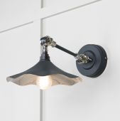 49724SSO From the Anvil Smooth Nickel Flora Wall Light in Soot