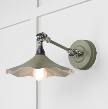 Click Here To Enlarge This Photo Of 49724STU From the Anvil Smooth Nickel Flora Wall Light in Tump