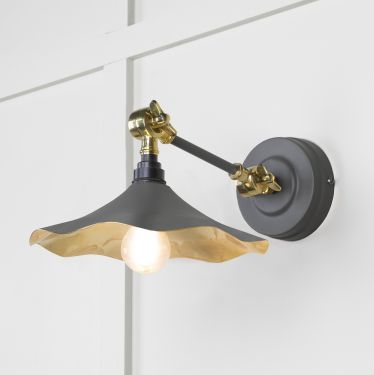 Click Here To Enlarge This Photo Of 49725SBL From the Anvil Smooth Brass Flora Wall Light in Bluff