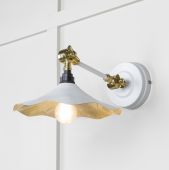 49725SF From the Anvil Smooth Brass Flora Wall Light in Flock