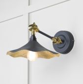 49725SSL From the Anvil Smooth Brass Flora Wall Light in Slate