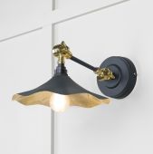 49725SSO From the Anvil Smooth Brass Flora Wall Light in Soot