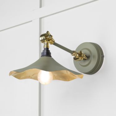 Click Here To Enlarge This Photo Of 49725STU From the Anvil Smooth Brass Flora Wall Light in Tump