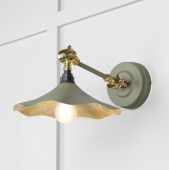 49725STU From the Anvil Smooth Brass Flora Wall Light in Tump
