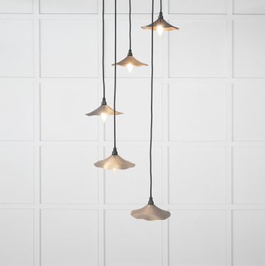 Click Here To Enlarge This Photo Of 49726SBL From the Anvil Smooth Copper Flora Cluster Pendant in Bluff