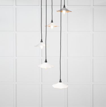 Click Here To Enlarge This Photo Of 49726SF From the Anvil Smooth Copper Flora Cluster Pendant in Flock