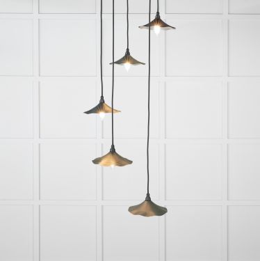 Click Here To Enlarge This Photo Of 49727SDI From the Anvil Smooth Nickel Flora Cluster Pendant in Dingle