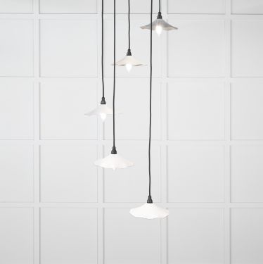 Click Here To Enlarge This Photo Of 49727SF From the Anvil Smooth Nickel Flora Cluster Pendant in Flock