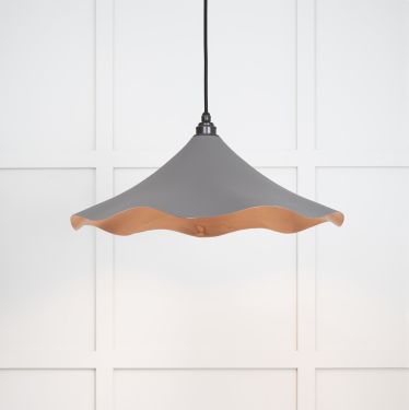 Click Here To Enlarge This Photo Of 49729SBL From the Anvil Smooth Copper Flora Pendant in Bluff