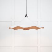 49729SF From the Anvil Smooth Copper Flora Pendant in Flock