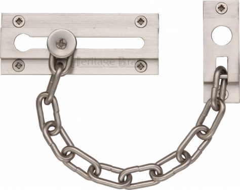 Click Here To Enlarge This Photo Of V1070-SN Heritage Brass Door Chain Satin Nickel Finish