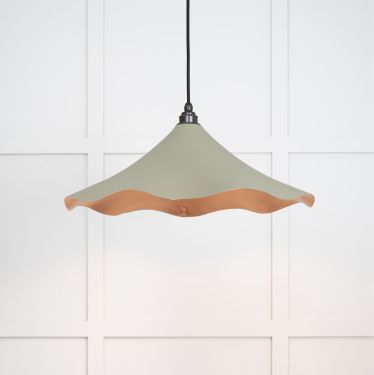 Click Here To Enlarge This Photo Of 49729STU From the Anvil Smooth Copper Flora Pendant in Tump
