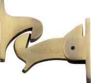 V1074-AT Heritage Brass Door Holder Gravity Design Antique Brass Finish