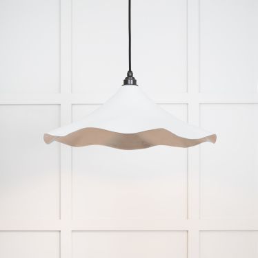 Click Here To Enlarge This Photo Of 49730SF From the Anvil Smooth Nickel Flora Pendant in Flock