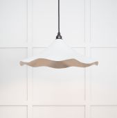 49730SF From the Anvil Smooth Nickel Flora Pendant in Flock