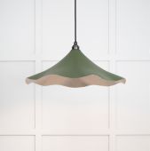 49730SH From the Anvil Smooth Nickel Flora Pendant in Heath