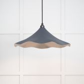 49730SSL From the Anvil Smooth Nickel Flora Pendant in Slate