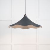 49730SSO From the Anvil Smooth Nickel Flora Pendant in Soot